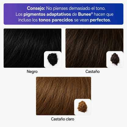 Bunee® - Pelo Más Denso en Solo 30 Segundos Sin Que Nadie Lo Note