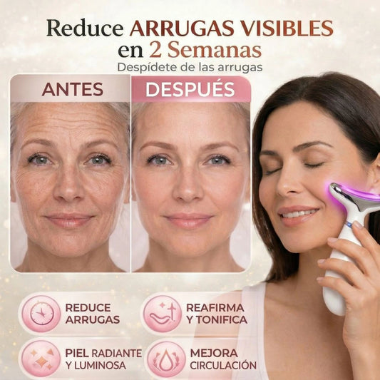 LUMISKIN™ - Masajeador Facial Luz LED. Reduce las Arrugas y Recupera una Piel más Joven sin Cirugías en solo 14 Días.